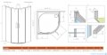 Radaway Idea Black Pdd kabina 90x120cm szkło czarny mat/szkło przejrzyste 387139-01-01/387158-54-01