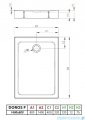 Radaway Doros F Compact Stone brodzik 140x80 kaszmirowy SDRFP1480-05-84S