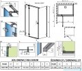 Radaway Essenza Pro Gold Kdj kabina 100x120cm lewa złoty połysk/szkło przejrzyste 10097100-09-01L/10098120-01-01