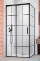 Radaway Idea Black Kdj Factory kabina prysznicowa 110x100 lewa czarny mat/szkło przejrzyste 387041-54-55L/387052-54-55R