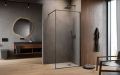 Radaway Modo F II Brushed GunMetal kabina Walk-in 55x201cm Szczotkowany Grafit szkło przejrzyste 10409055-92-01