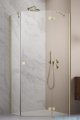 Radaway Essenza Ptj Brushed Gold kabina pięciokątna 90x90cm prawa szkło przejrzyste 1385010-99-01R/1385050-01-01