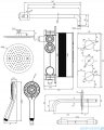 Omnires Y zestaw podtynkowy termostatyczny wannowo-prysznicowy chrom SYSYS02XCR