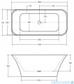 Besco Assos B&W 160x70cm wanna wolnostojąca biało-czarna #WMD-160-ABW