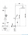 Omnires zestaw prysznicowy natynkowy-termostatyczny chrom Y1244X/6/KCR