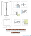 Radaway Idea Kdd Brushed GunMetal kabina 70x80cm szczotkowany grafit 387065-92-01L/387061-92-01R