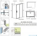 Radaway Idea Black Kdj drzwi 110cm prawe szkło przejrzyste 387041-54-01R