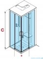 Novellini Skill 2A kabina z hydromasażem prawa gołębi szary 120x80 SKIA129DM1F-1AN2