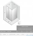 New Trendy Avexa kabina kwadratowa 90x90x200 cm przejrzyste lewa EXK-1471