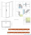 Radaway Idea Kdj Brushed Gold kabina 150x70cm prawa szczotkowane złoto 387045-99-01R/387048-99-01L