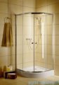 Radaway Classic A Kabina prysznicowa półokrągła z drzwiami przesuwnymi 90x90x185 szkło fabric