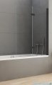 New Trendy New Soleo Black parawan nawannowy 2-skrzydłowy 100x140 cm prawy przejrzyste P-0042