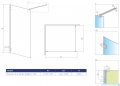 Radaway Essenza Pro White 120x200 kabina Walk-in 10103120-04-01