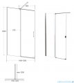 Besco Vayo kabina walk-in 120x200cm przejrzyste VY-120-200C