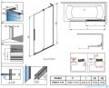 Radaway Furo SL PND II parawan nawannowy 110cm prawy chrom połysk/przejrzyste 10309588-01-01R/10112544-01-01