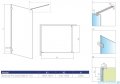 Radaway Essenza Pro Gold 110x200 kabina Walk-in złoty połysk/szkło przejrzyste 10103110-09-01