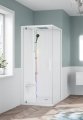 Novellini Glax 1 2.0 kabina z sauna parową 80x80 lewa biała G21GF89ST5-1UU