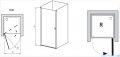 Ravak Chrome Drzwi prysznicowe CSD1-80 polerowane aluminium+transparent 0QV40C00Z1