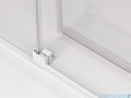 SanSwiss Cadura White Line drzwi przesuwne 100cm jednoskrzydłowe prawe z polem stałym profile biały mat CAS2D1000907