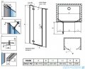 Radaway Essenza New DWJS drzwi wnękowe 140cm lewe szkło przejrzyste 385033-01-01L/384090-01-01