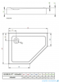 Radaway Doros PT E Compact brodzik pięciokątny lewy z obudową 100x80x11,5cm czarny SDRPTP1080-05-54SL