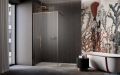 Radaway Modo F II Brushed Copper kabina Walk-in 130x201cm Szczotkowana Miedź szkło przejrzyste 10409134-93-01