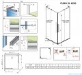 Radaway Furo SL Brushed GunMetal KDD kabina 110x90cm szczotkowany grafit 10305110-92-01L/10305090-92-01R