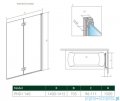Radaway Nes 8 Pnd I parawan nawannowy 140cm prawy przejrzyste 10060140-01-01R