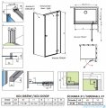 Radaway Fuenta Kdj kabina 80x80cm prawa chrom połysk szkło przejrzyste 1384043-01-01R/1384051-01-01