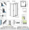 Radaway Fuenta Kdj B kabina 100x110cm prawa chrom połysk szkło przejrzyste 1384083-01-01R/1384053-01-01