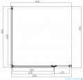 Omnires Manhattan kabina kwadratowa 90x90cm przejrzyste profile czarne MH9090BLTR
