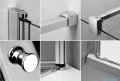 Eos KDJ Radaway kabina prysznicowa 80x80 lewa szkło intimato 37513-01-12NL