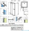 Radaway Arta Kdj II kabina 140x100cm lewa szkło przejrzyste 386457-03-01L+1386046-03-01L+386022-03-01