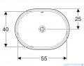 Geberit VariForm Umywalka owalna z przelewem 62,5x49cm 500.756.01.2