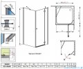 Radaway Torrenta Kdj kabina kwadratowa 80x80 prawa szkło grafitowe 32212-01-05NR