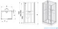 Sanplast Basic Complete KCDTr/BASIC-SHP+Bza kabina czterościenna kompletna 80x120x202 cm przejrzysta 602-460-0840-01-4H0