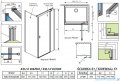 Radaway Nes 8 Kdj II kabina 80x80cm prawa przejrzyste 10086080-01-01R/10089080-01-01