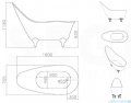 Segea wanna wolnostojąca 160x75 cm SGA-456