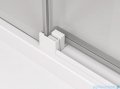 SanSwiss Cadura White Line drzwi przesuwne 120cm jednoskrzydłowe prawe z polem stałym profile biały mat CAS2D1200907