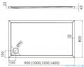 Schedpol Schedline Estima brodzik prostokątny 100x80x4,5cm 3SP.E2P-80100