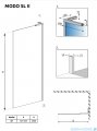 Radaway Modo SL II Brushed GunMetal kabina Walk-in 65x200 prawa szczotkowany grafit 10319065-92-01R