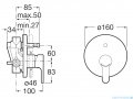 Roca L20 bateria wannowo-prysznicowa podtynkowa Chrom A5A0A09C00