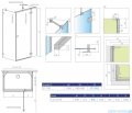 Radaway Essenza Pro Brushed Gold Kdj+S kabina 100x90x100cm prawa szczotkowane złoto 10097390-99-01R/10098100-01-01/10098100-01-01