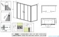 Radaway Vesta DWD+S Parawan nawannowy 160x70cm szkło fabric 203160-06/204070-06