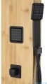 Corsan Bao panel natryskowy z mieszaczem czarny drewno bambusowe B-022MBC