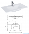 Elita Split szafka z umywalką 80x63x46cm czarny mat 168147/145840