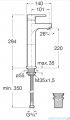 Roca Arola bateria umywalkowa sztorcowa wysoka Chrom A5A3B6AC0K