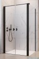Radaway Nes 8 Black DWD+S kabina 110x75cm czarny mat/szkło przejrzyste 10081110-54-01/10080075-54-01