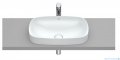 Roca FINECERAMIC umywalka wpuszczana w blat cienkościenna Soft 55x37 perłowa A327504630