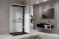 Novellini Glax 2 2.0 kabina z hydromasażem hydro plus 120x80 prawa czarna G222P120DT1L-1HU